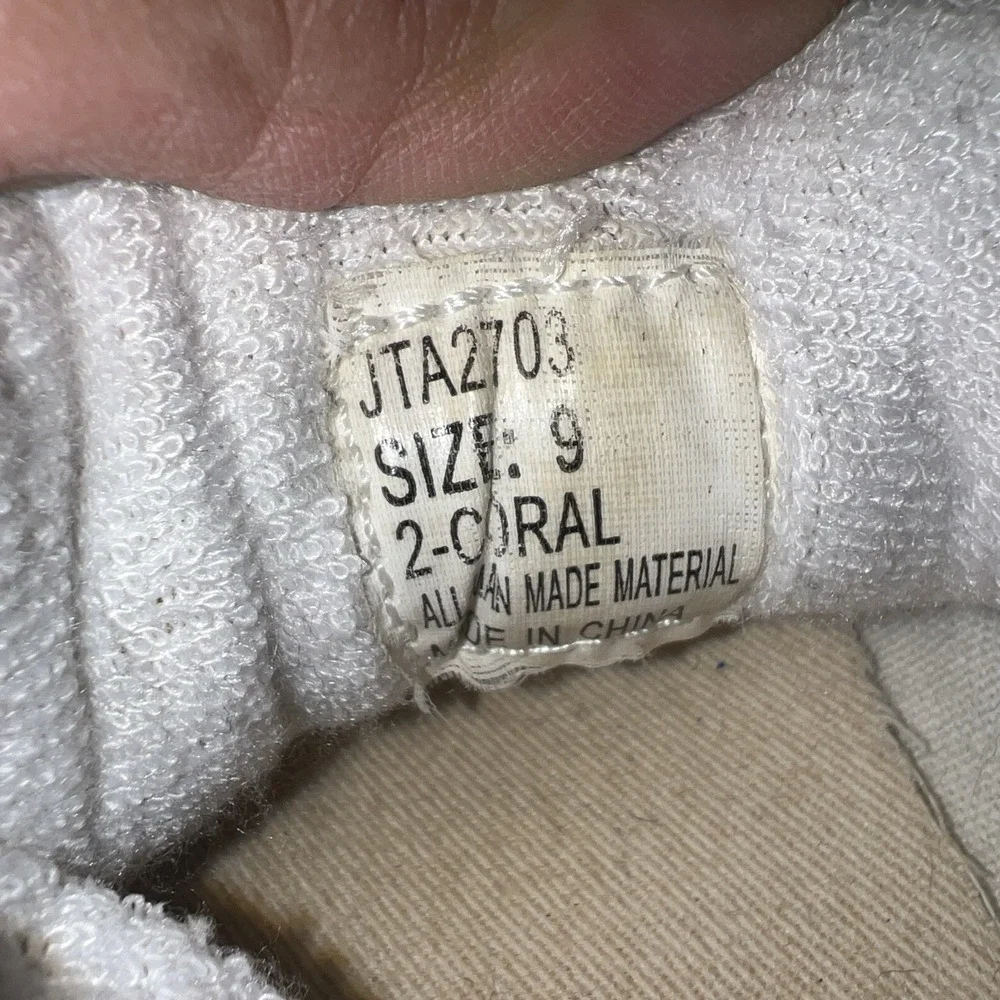 U.S. Polo Assn Sneakers Women's 9 Coral Plaid Fleece Lined Stitched Logo JTA2703